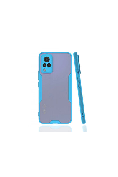 Najmaddin جراب Vivo V21 سيليكون بلاتينيوم - أزرق