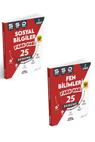 Kva Yayınları KORAY VAROL Kva 7.sınıf Fark Var Deneme Sosyal Bilgiler Fen Bilimleri Ders Deneme