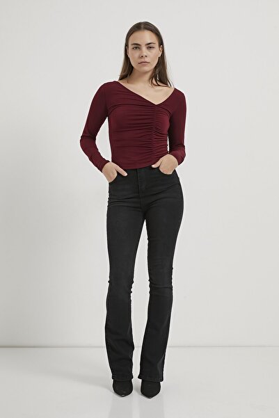 Arma Life Armalife 1500 Asymmetric Necklined Drawn-Up Women's Blouse