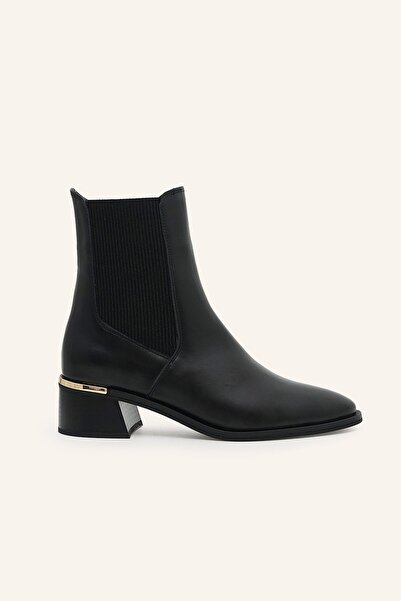 MARCATELLI Siyah Lastikli Deri Bot