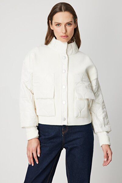 ON Quilted Detailed Coat with Flap Pocket