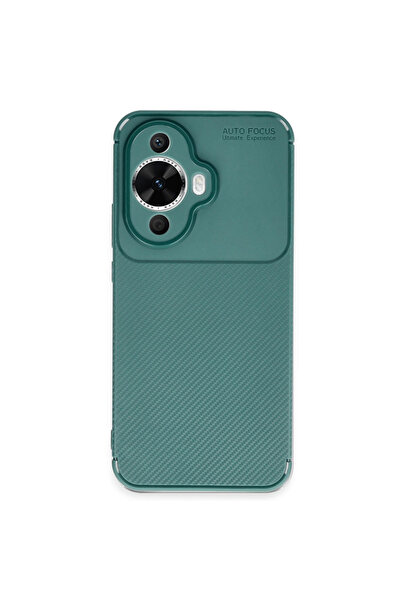 magicool غطاء حماية لهاتف هواوي نوفا 12s مع تركيز تلقائي - أخضر داكن