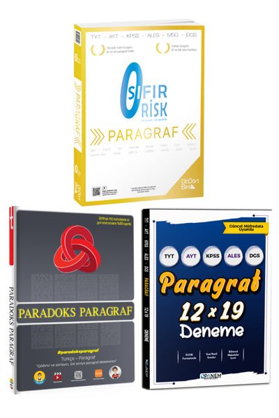 Tonguç Yayınları Üç Dört Beş Yayıncılık TYT-AYT-KPSS-ALES-MSÜ-DGS Paragraf Sı...