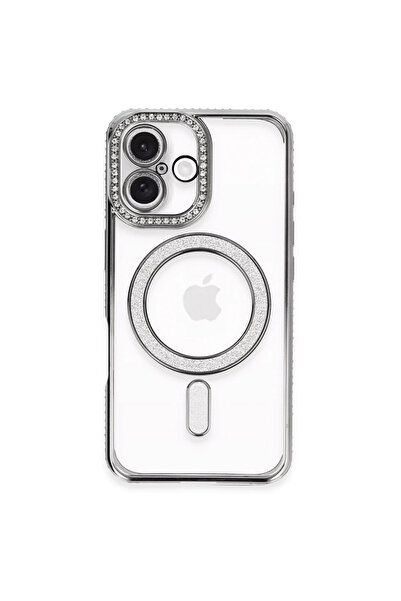 magicool حافظة آيفون 16 بلس، حافظة مغناطيسية لامعة - رمادي