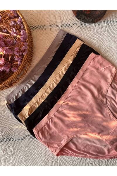 inspira lingerie talie înaltă Pachet de 5 chiloți pentru femei de mărime mare, culoare uni