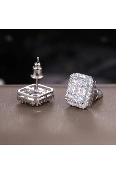 Pursehuit Silver-colored earrings with zirconia stones, Noomi C13