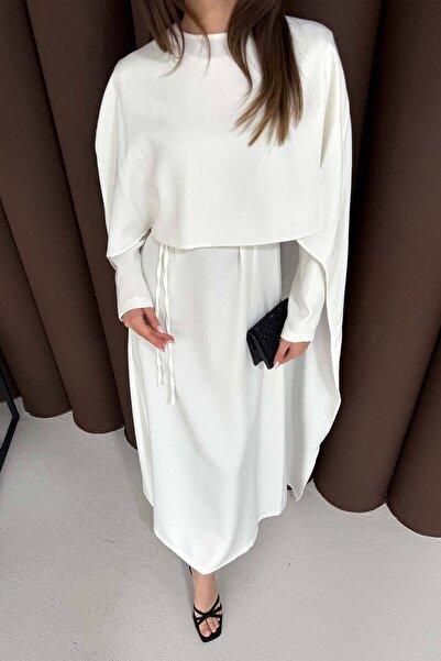 Melike Tatar Cape Dress 3-3392