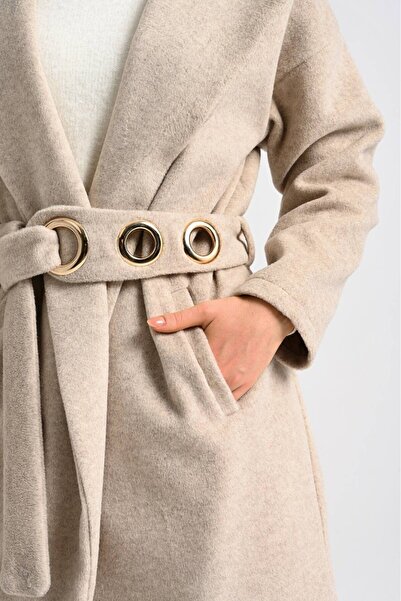 Jupe Kadın Aksesuar Detaylı Kuşaklı Kaşe Kap 9284