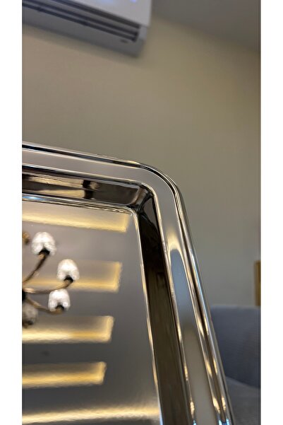 Palaces Single serving trays, 3 sizes, silver nickel