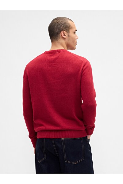 GAP Erkek Kırmızı CashSoft Crew Kazak