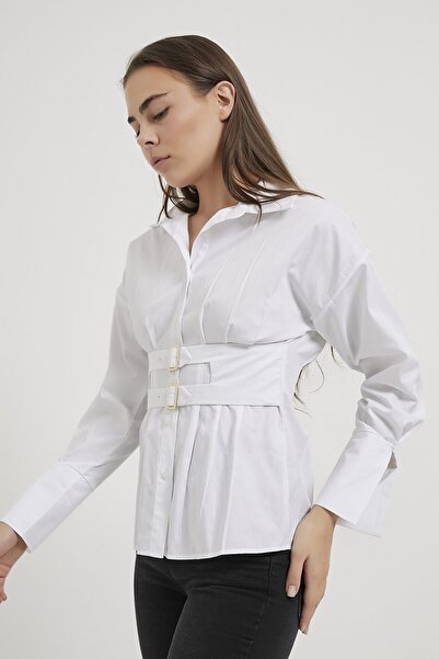 Arma Life Armalife 3820 belted waist corset detail premium women's shirt