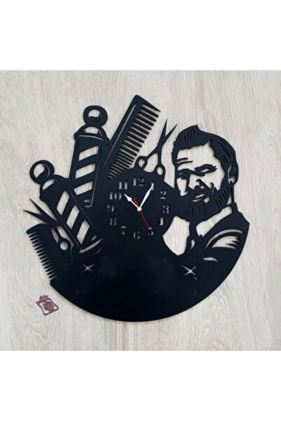 damoro Ceas de perete,personalizat Hairstylist/Barbershop,Lemn, 30 cm