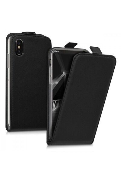 KWmobile Case for Apple iPhone X / iPhone XS, -leather, Black, 42514.01