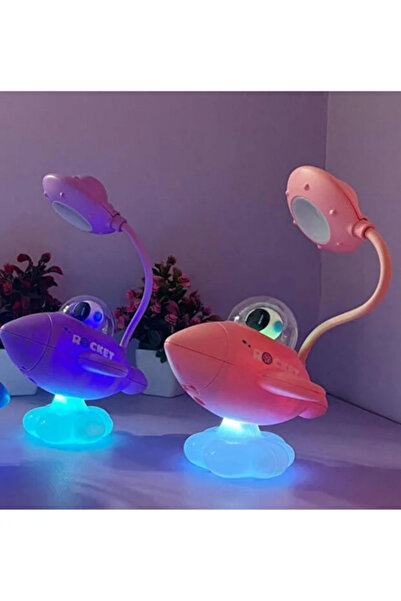 ebuuconcept Rocket Gece Lambası ve Masa Lambası – USB Şarjlı LED Işıklı Roket...