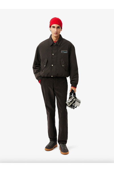 Lacoste Rib Knit Brushed Wool Beanie