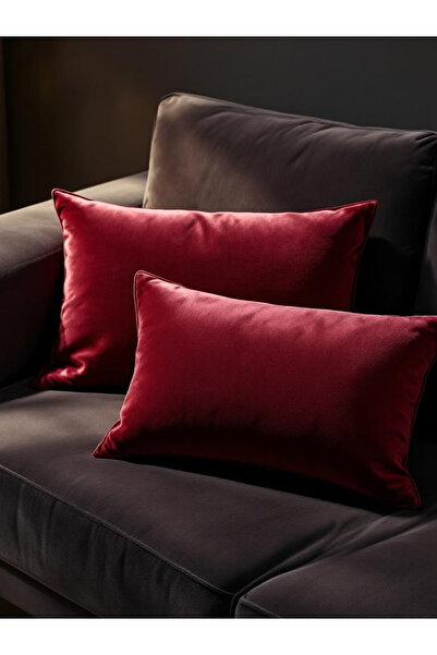 FARCY Set of 2 Rectangular Corner Velvet Look Decorative Pillows (2 Pieces)