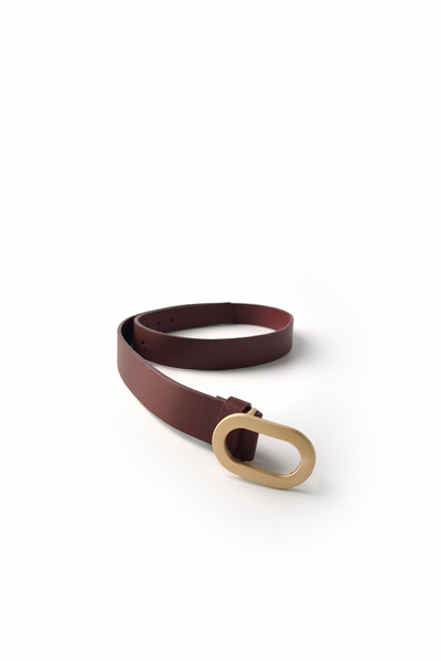 Ecrou Oval Buckle Belt Burgundy