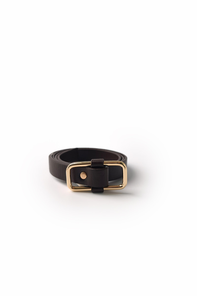 Ecrou Rectangular Buckle Belt Bitter Brown