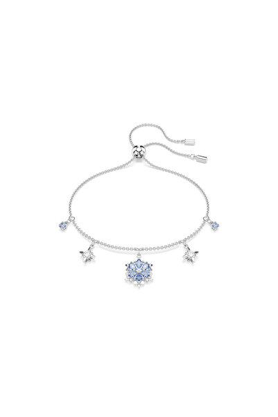 Swarovski Magic Bileklik, Kar tanesi, Mavi, Rodyum kaplama