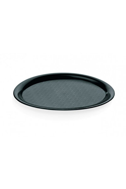 WAS Oval polypropylene tray, black, 26.5 x 19 cm