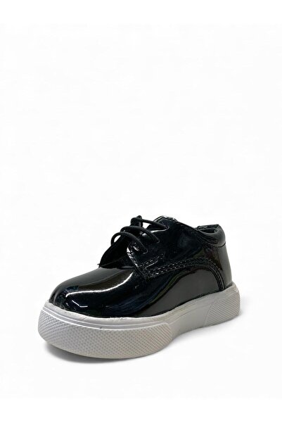 Tuğba Ortopedi 3024 Lightweight Baby Boy First Step Black Patent Leather Classic Shoes