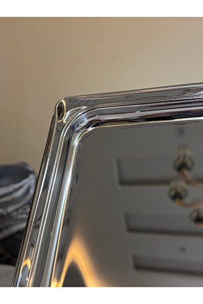 Palaces Single serving trays, 3 sizes, silver chrome