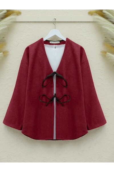 Modamorfo Lace Front Oval Cut Stamped Kimono