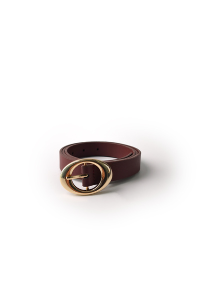 Ecrou Circle Buckle Belt Burgundy