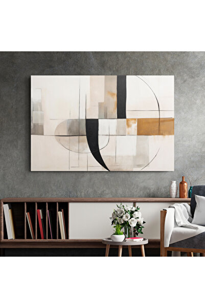 Arthub Glass Painting, Bedroom and Living Room, Abstract with Lines, Black Abstract Lines