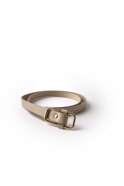 Ecrou Rectangular Buckle Belt Beige