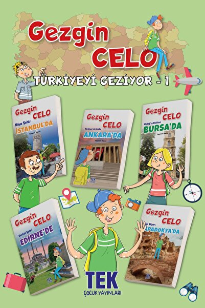 Tandem Yayınları Gezgin Celo Türkiyeyi Geziyor-1 macera öykü kitapları ilkoku...