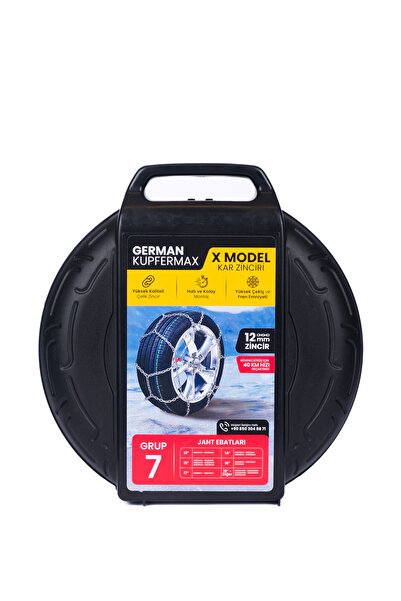 GERMAN KUPFERMAX 12mm No: 7 Profesyonel Oto Kar Zinciri, Binek ve Hafif Ticar...