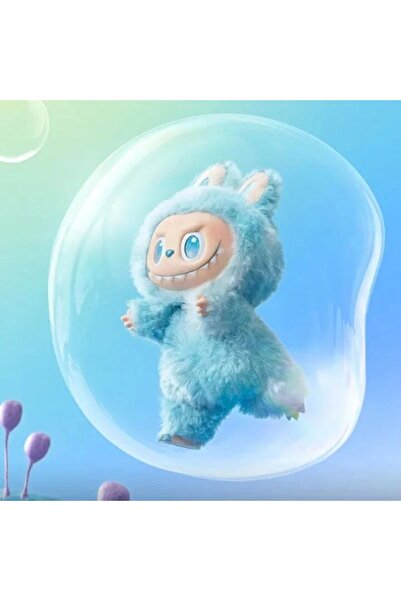 OEM Labubu V3 PVC Keychain Figurine Monster Macaron Kawaii (Blue/Light Blue)