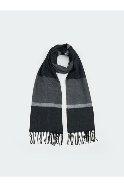 LC Waikiki Eșarfă pentru bărbați cu dungi și detaliu cu ciucuri Özmarka New Season