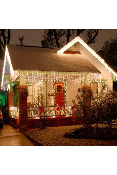 HSMKTP Christmas Decorations 4 x 15 m Fringe Lights FLASH, 1200 LED Bulbs