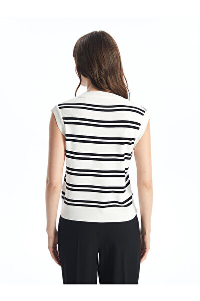 LC Waikiki Striped V-neck Women's Knitwear Sweater