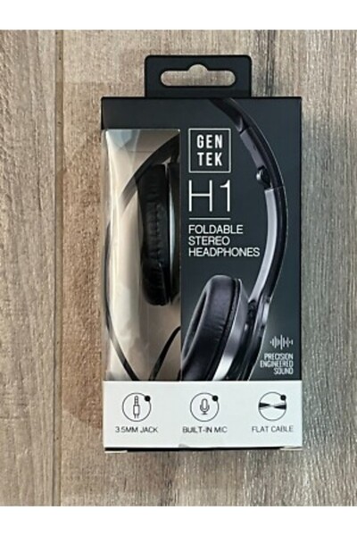 Gentek H1 Foldable Stereo Headphones With Built-In Mic
