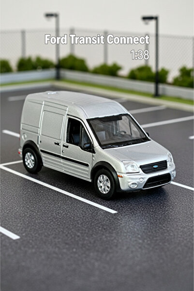 craftivio Gri 1:38 Ölçek Die Cast Kapıları Açılır Lisanslı Ford Transit Conne...