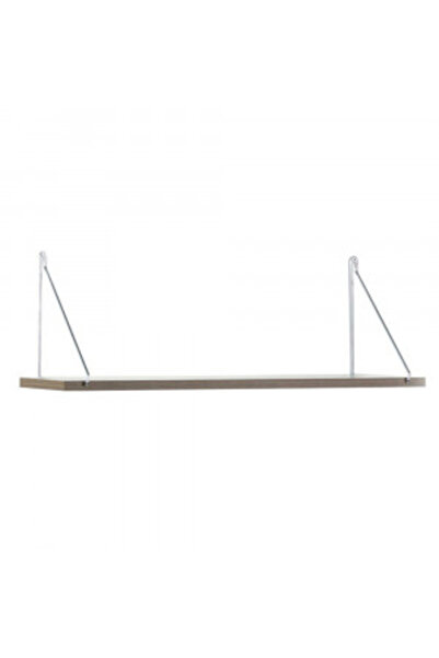 Artenova Palmer wall shelf, MDF, chrome/walnut