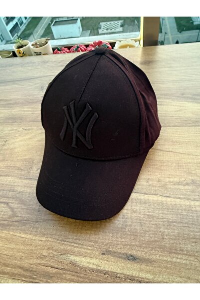 Blotch Sports Unisex Adjustable Velcro Back Ny Black Black Embroidered Cap Hat