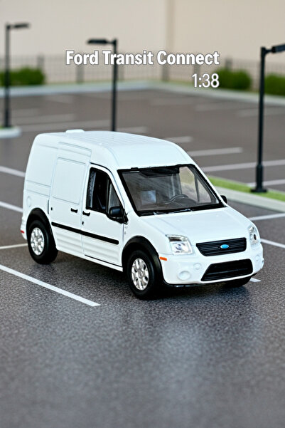 craftivio Beyaz 1:38 Ölçek Die Cast Kapıları Açılır Lisanslı Ford Transit Con...