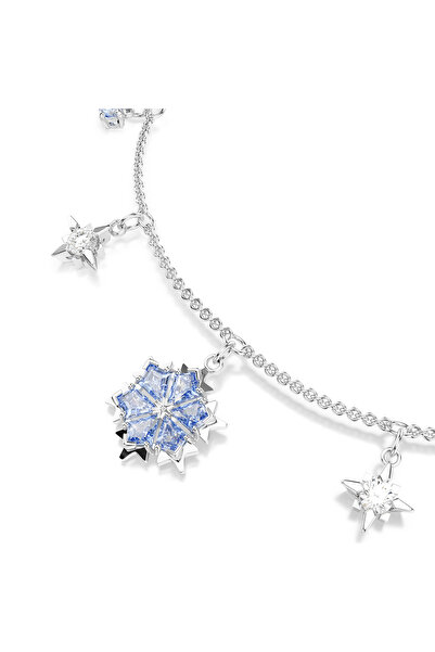 Swarovski Magic Bileklik, Kar tanesi, Mavi, Rodyum kaplama