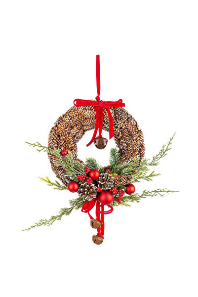Bizzotto Hilma Red Wreath with Bell S -
