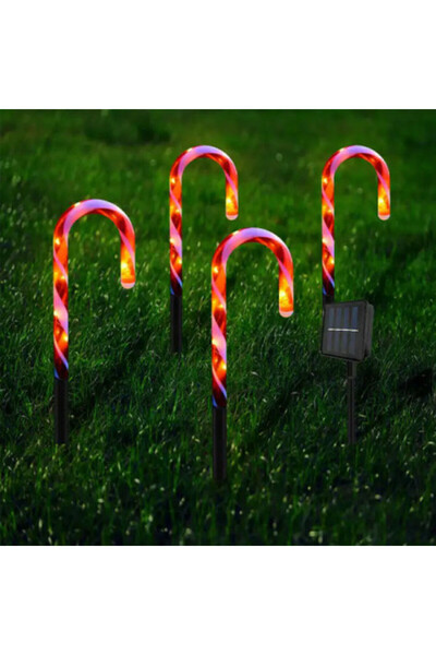 HSMKTP Set de 5 acadele decorative luminoase cu energie solară pentru exterior, 40 cm