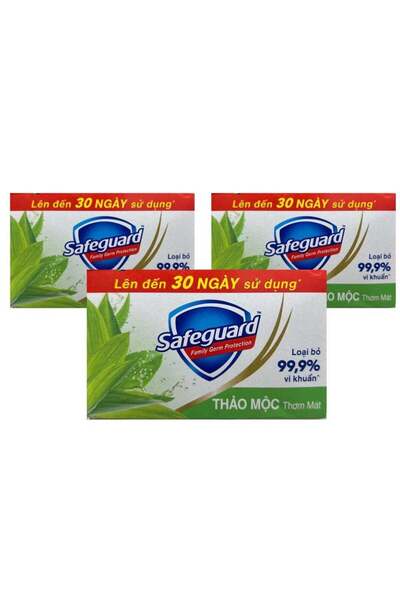 Safe Guard Safegaurd Safeguard FRESH GREEN Body Bar Soap 3x125g - Germ Protection ( pack of 3 )