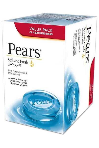 Pears Soft & Fresh Soap Bar Pack of 4