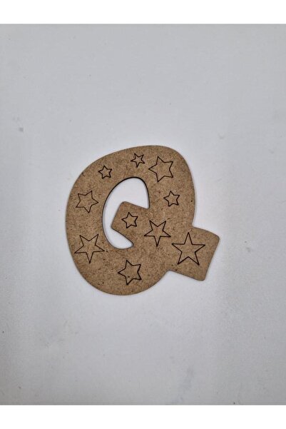 Mu Art Ahşap 20 Pieces Wooden Letter Q Painting School DIY Activity Art 10 cm