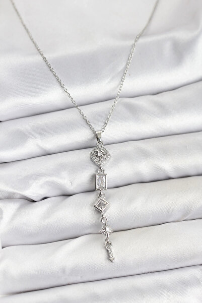 shopwave قلادة نسائية على شكل حرف Y من الفولاذ 316L بلون فضي وتصميم نجمة القط...