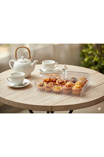 Generic A versatile serving dish for sweets and nuts with an elegant lid.