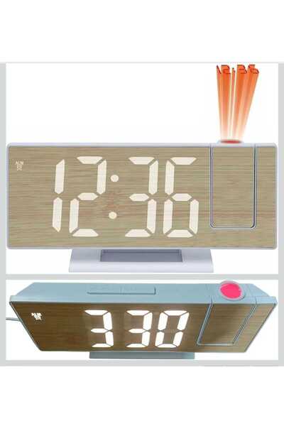 Menuzer Dijital Masa Saati Projektör Ekranlı Erteleme Fonksiyonu Ayarlanabili...